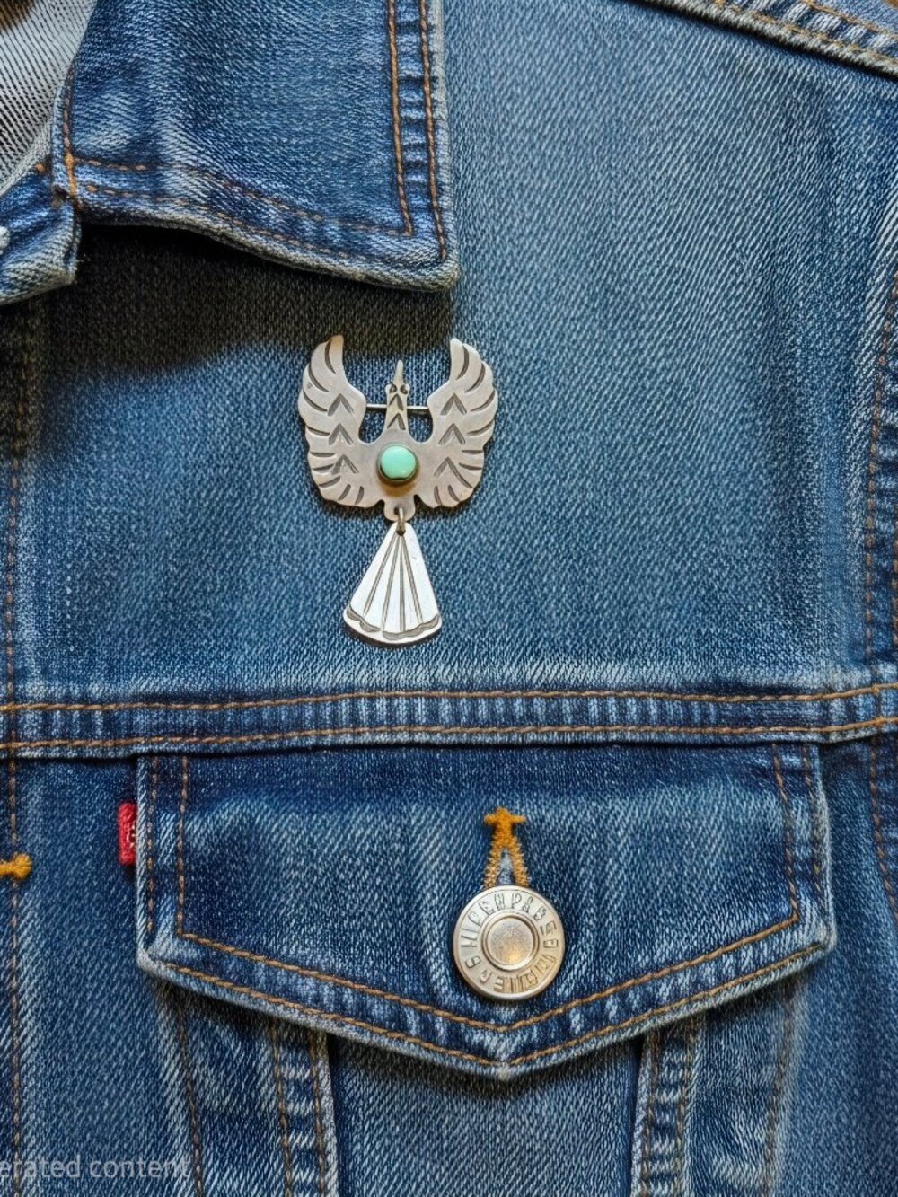 Vintage 1960's Peyote Bird Pin
